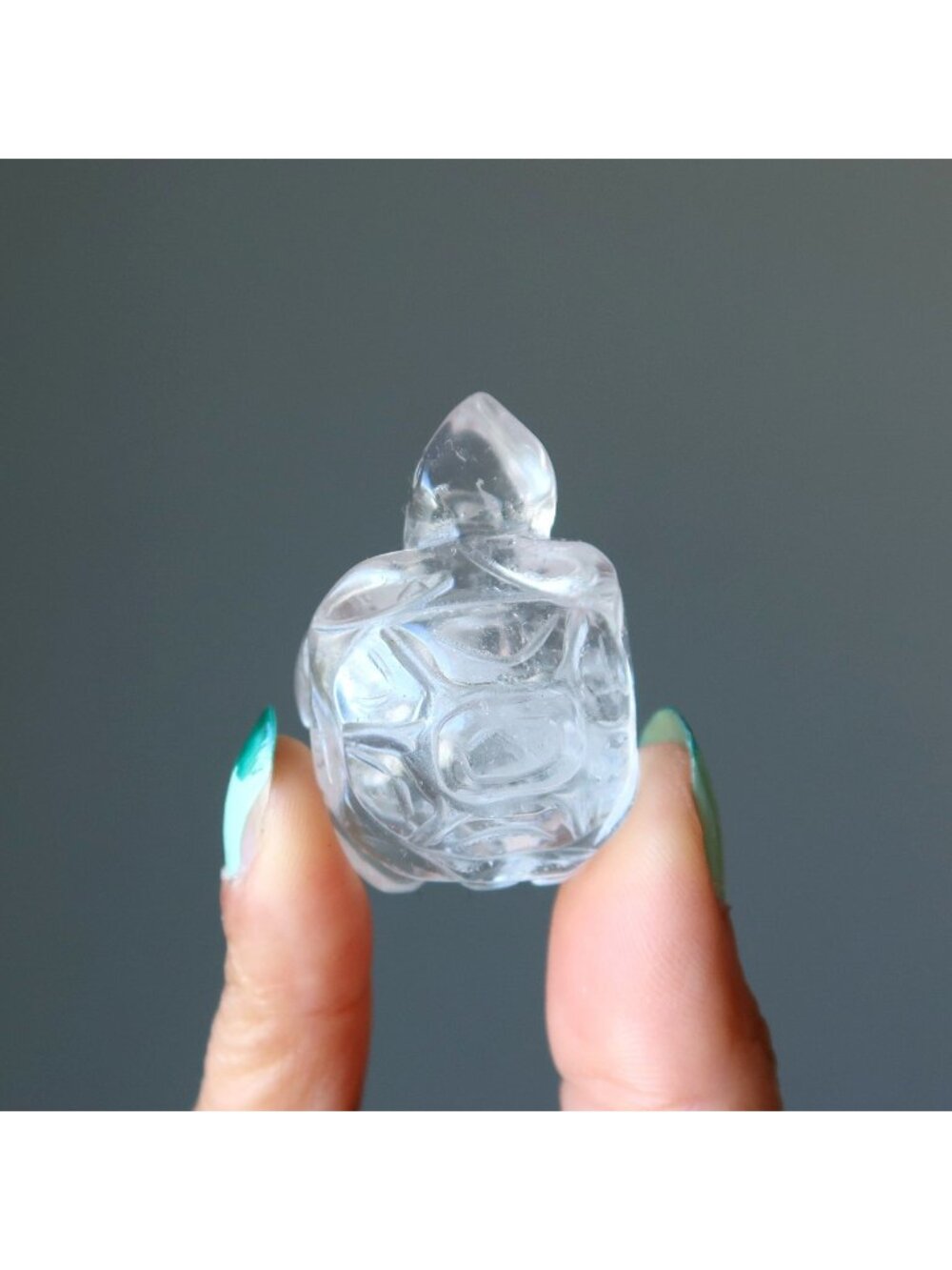 Clear Quartz Turtle Crystal Guardian Animal Gemstone Carving Stone
